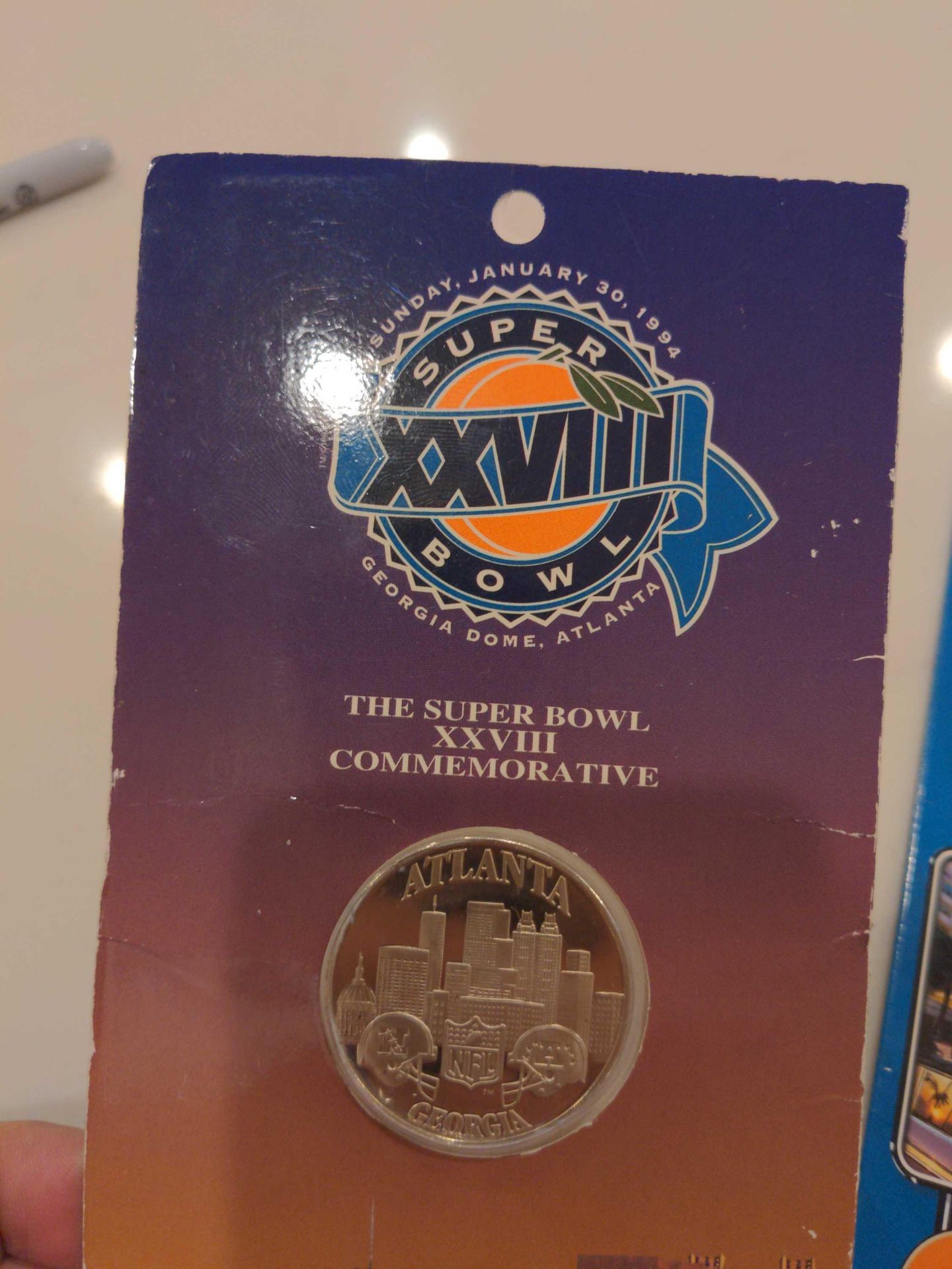 2 Commemorative Super Bowl Coins, Atlanta 1994 and Miami 1999 - Image 2 of 6