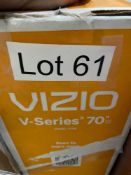 ONE - Vizio V-series 70" TV ( Grade A -Tested)