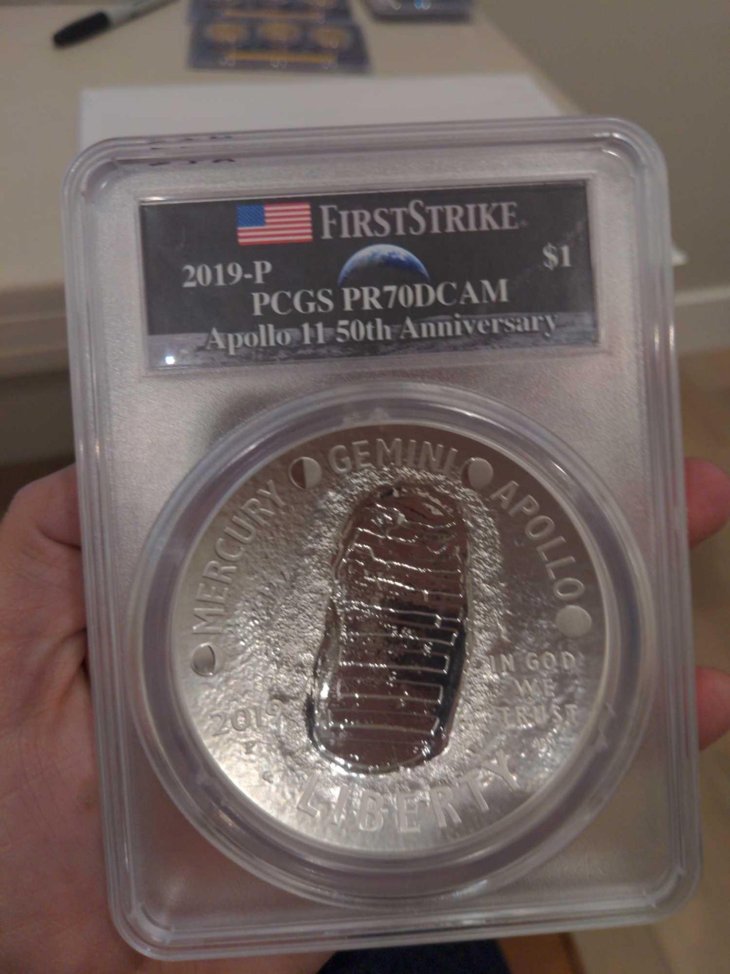 Apollo 11 50th Anniversary 5 oz Coin - Image 3 of 4