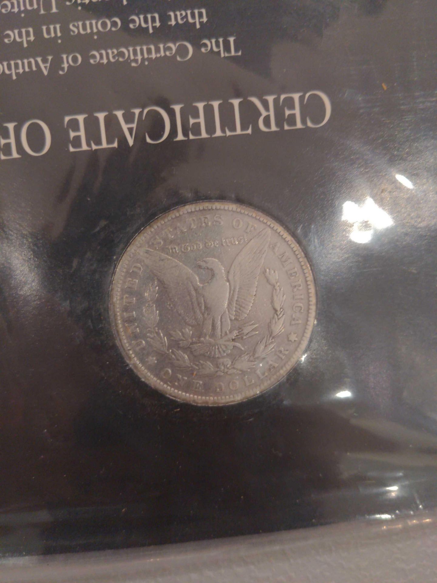 1880 and 1881 Morgan Dollar with historical facts sleeve - Image 4 of 6