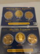 WIlliam Henry Harrison and Millard Filmore Presidential Coin Sets