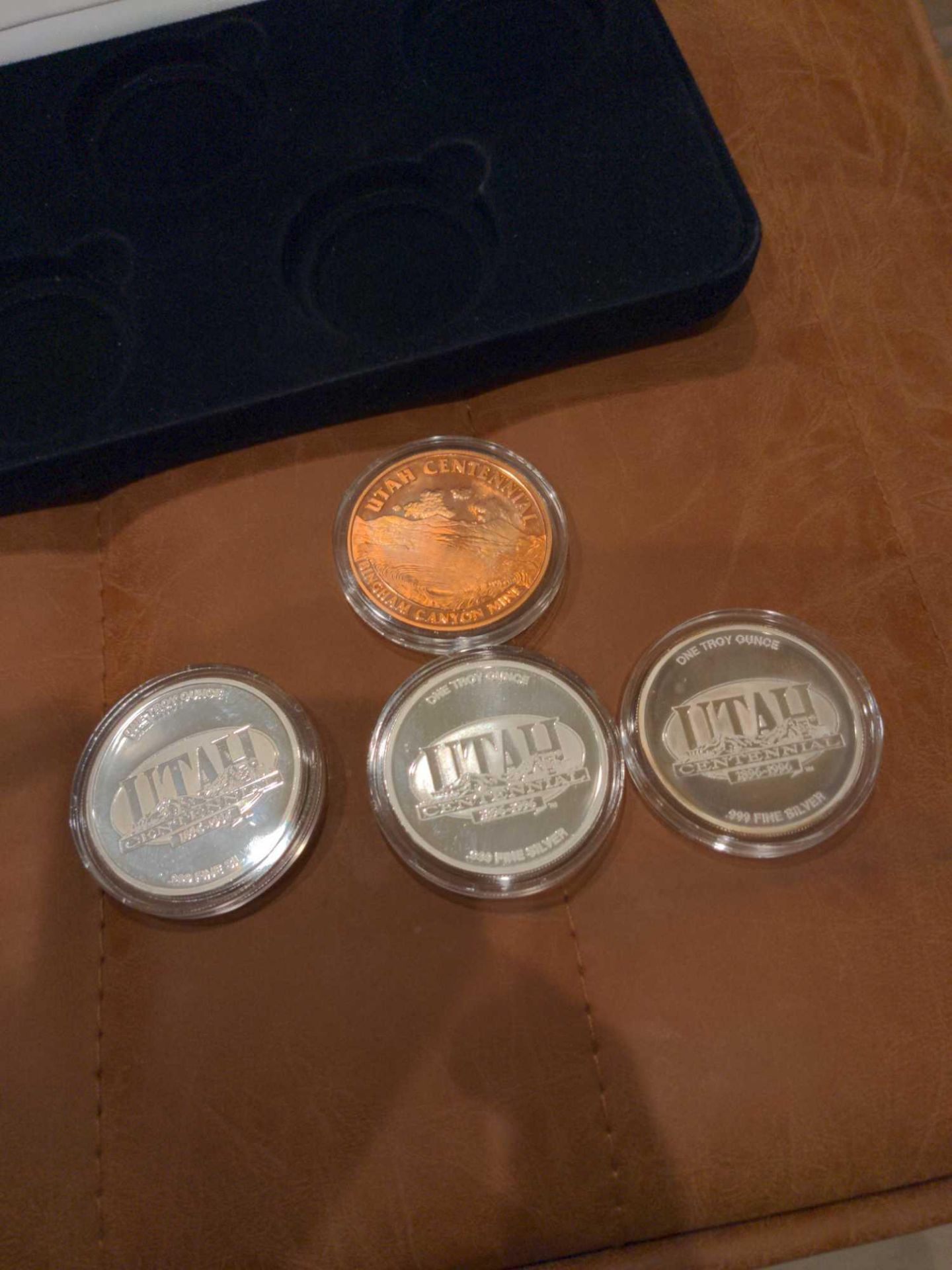 Utah Bicentenial Set in Case, 3 oz of silver, one copper? - Image 9 of 9