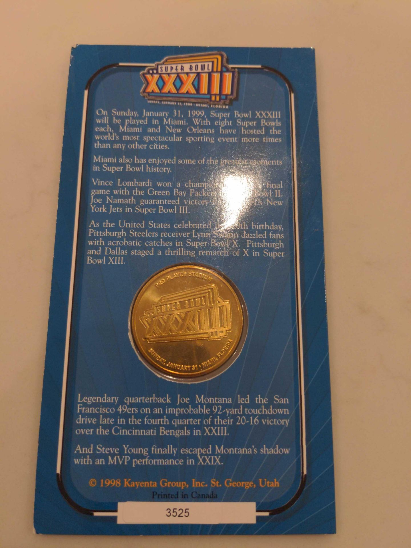 2 Commemorative Super Bowl Coins, Atlanta 1994 and Miami 1999 - Image 6 of 6