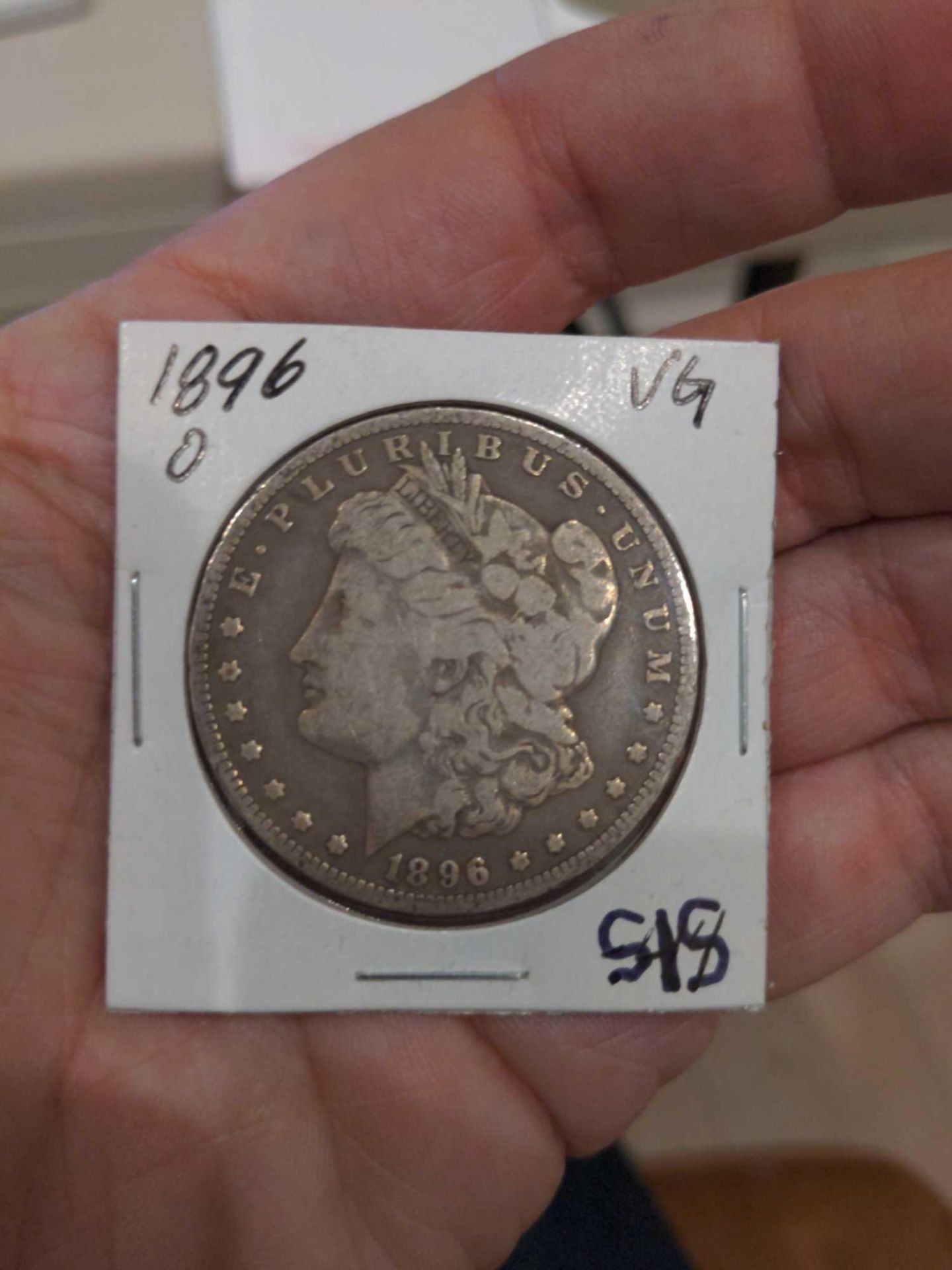 2 1896 Morgan Dollars - Image 2 of 5