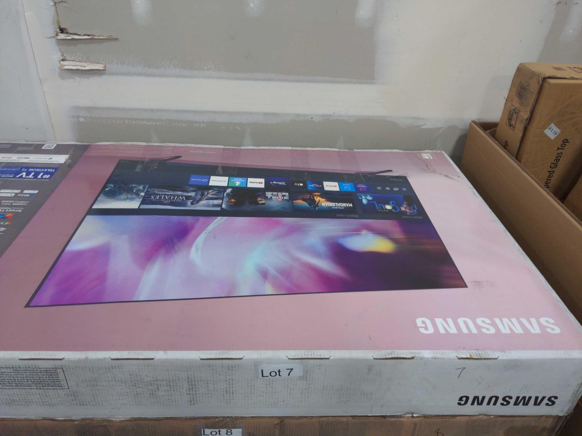 Samsung QLED 75" TV (grade a working & tested) Please ask for employee assistance to help with the T