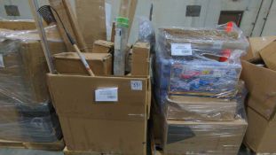 two pallets, multiple paw patrol City, paw patroller chairs, talls rugs and more