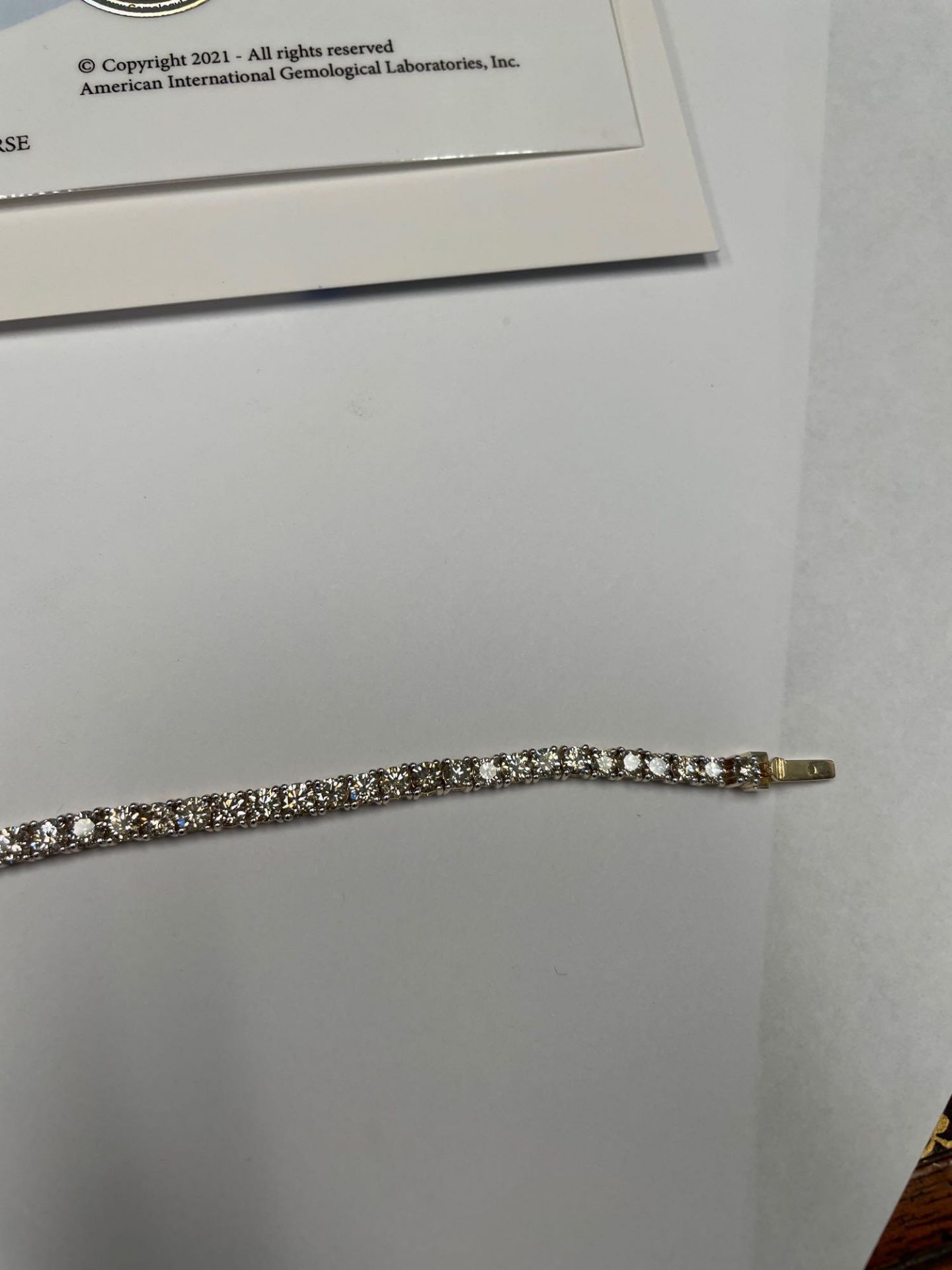 14K Gold and Diamond Bracelet 7cts of diamonds - Image 4 of 10