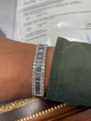 14KT White Gold and DIamond Bengal Bracelet