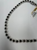 14KT White Gold Black and White Diamond Necklace