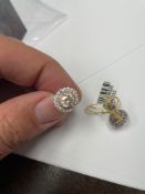 18KT White and Rose Gold Diamond Earrings