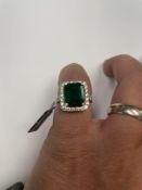Emerald and Diamond Ringh, 4.32ct Emerald, .91 cts Diamonds
