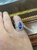 14kt and Tanzanite and DIamond Ring