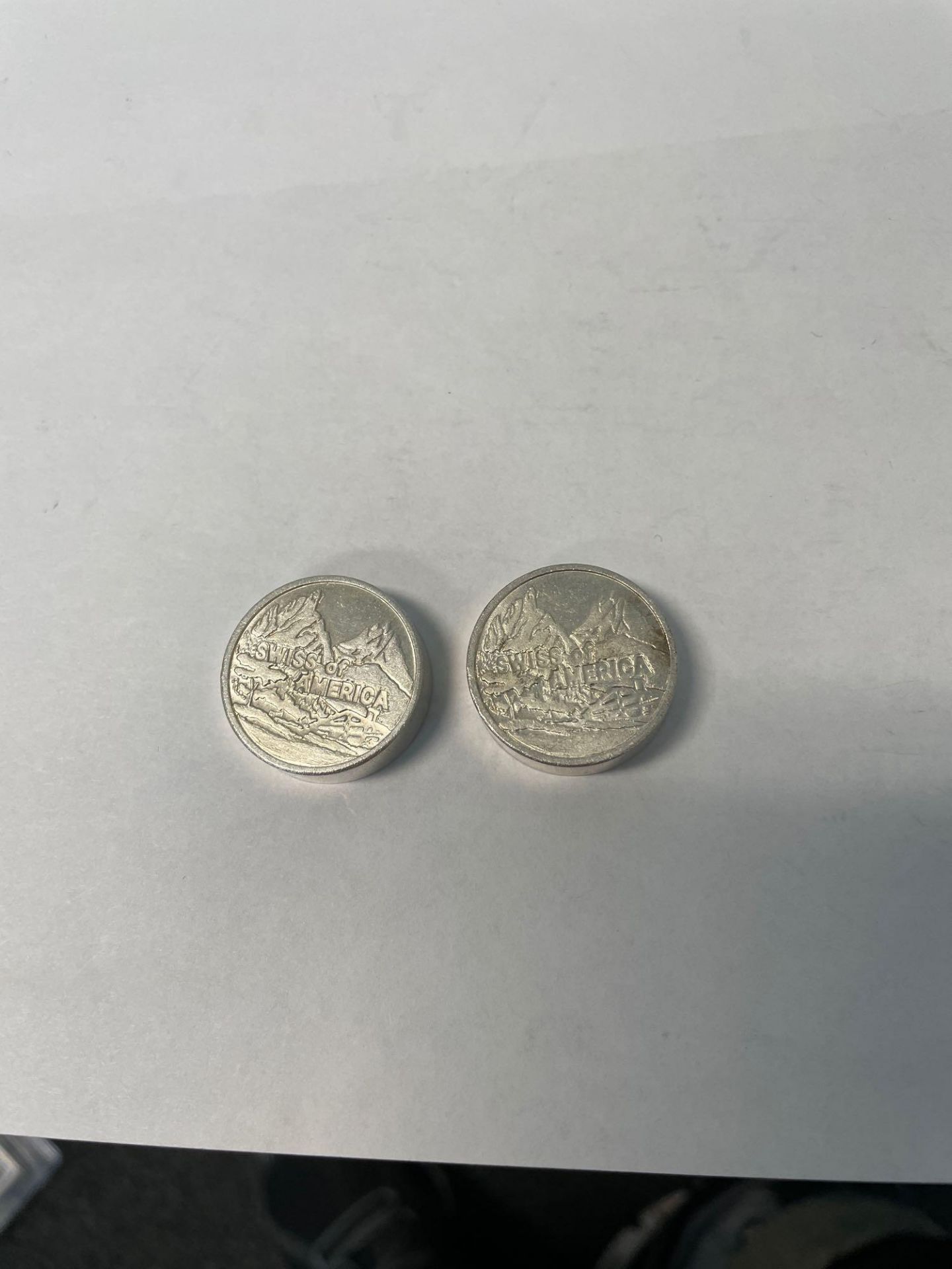 2 Swiss of America Silver rounds Minted in Draper in the 70s