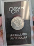 1884 Carson City Uncirculated Silver Dollar w Case