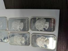 6 1 oz Liberty and Buffalo Silver Bars