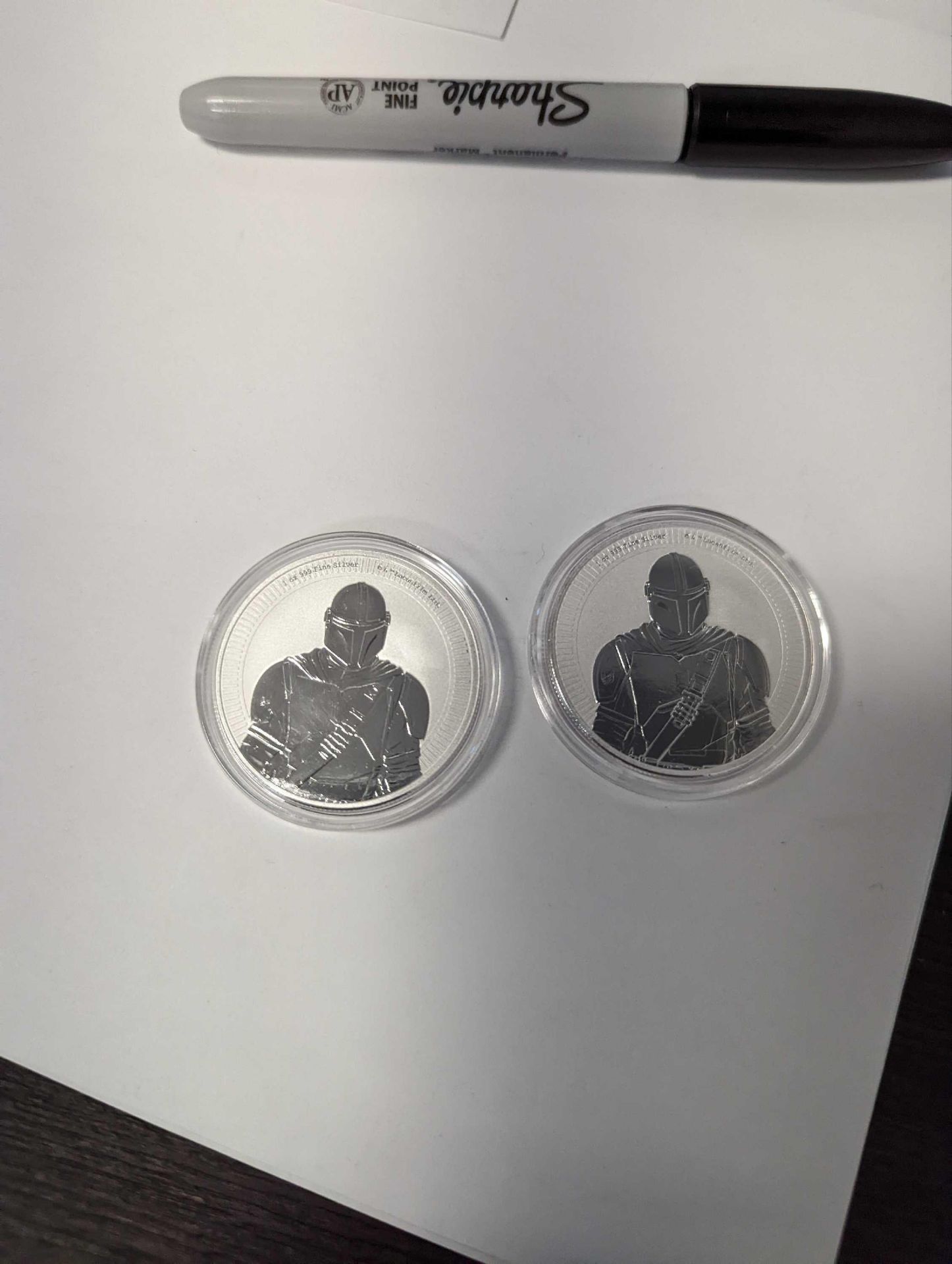 2 Mandalorian Silver Coins