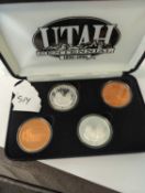 Utah Centennial 1896-1996 2 Silver 2 Copper Coins