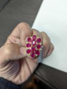 14K Diamond and Ruby Composite Ring