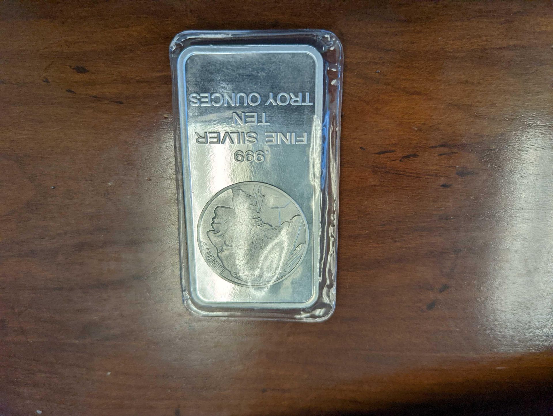 10 oz Indian Head Silver Bar - Image 3 of 4