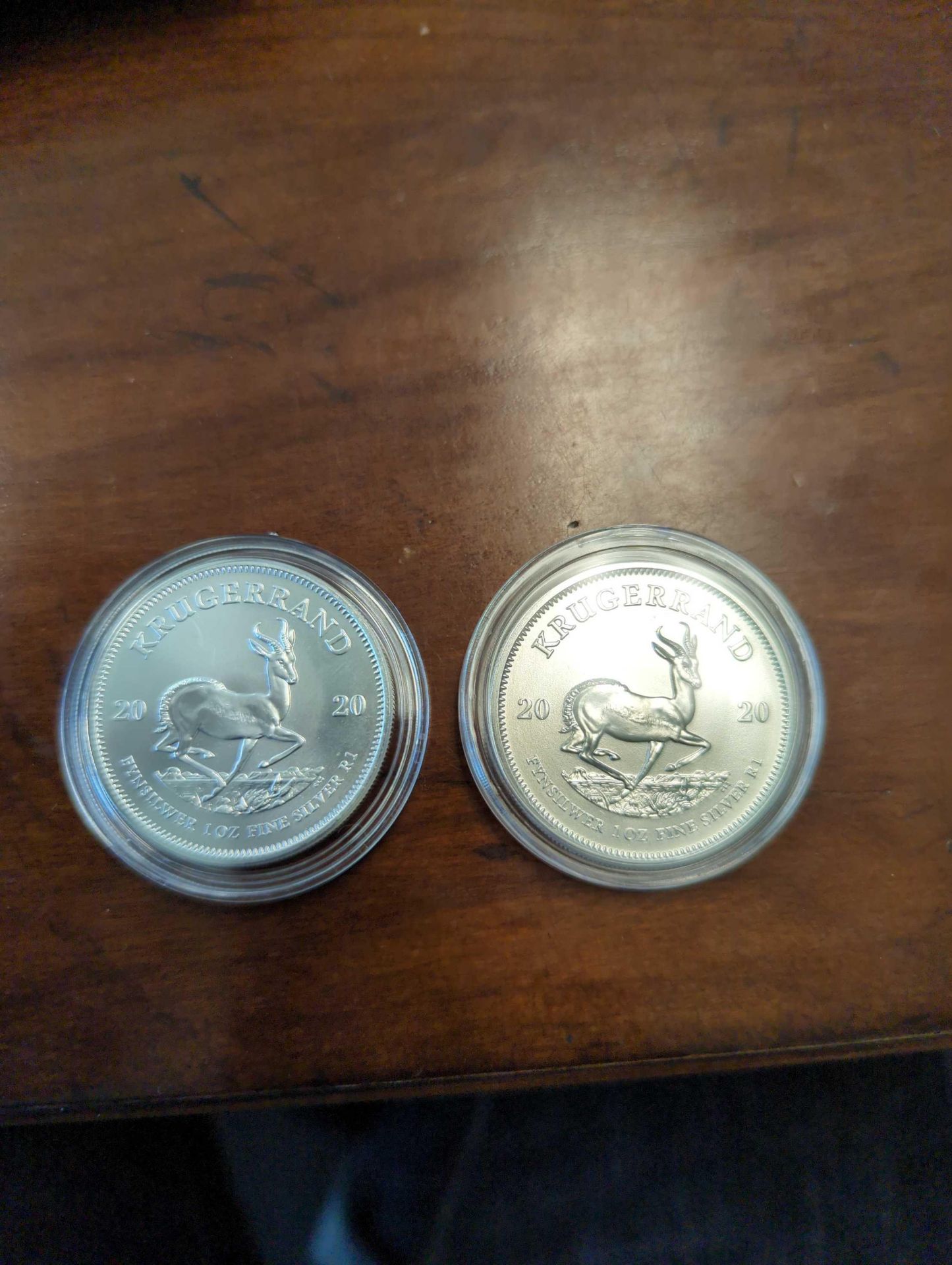 (2) 2020 South African Silver Krugerrands - Image 4 of 4