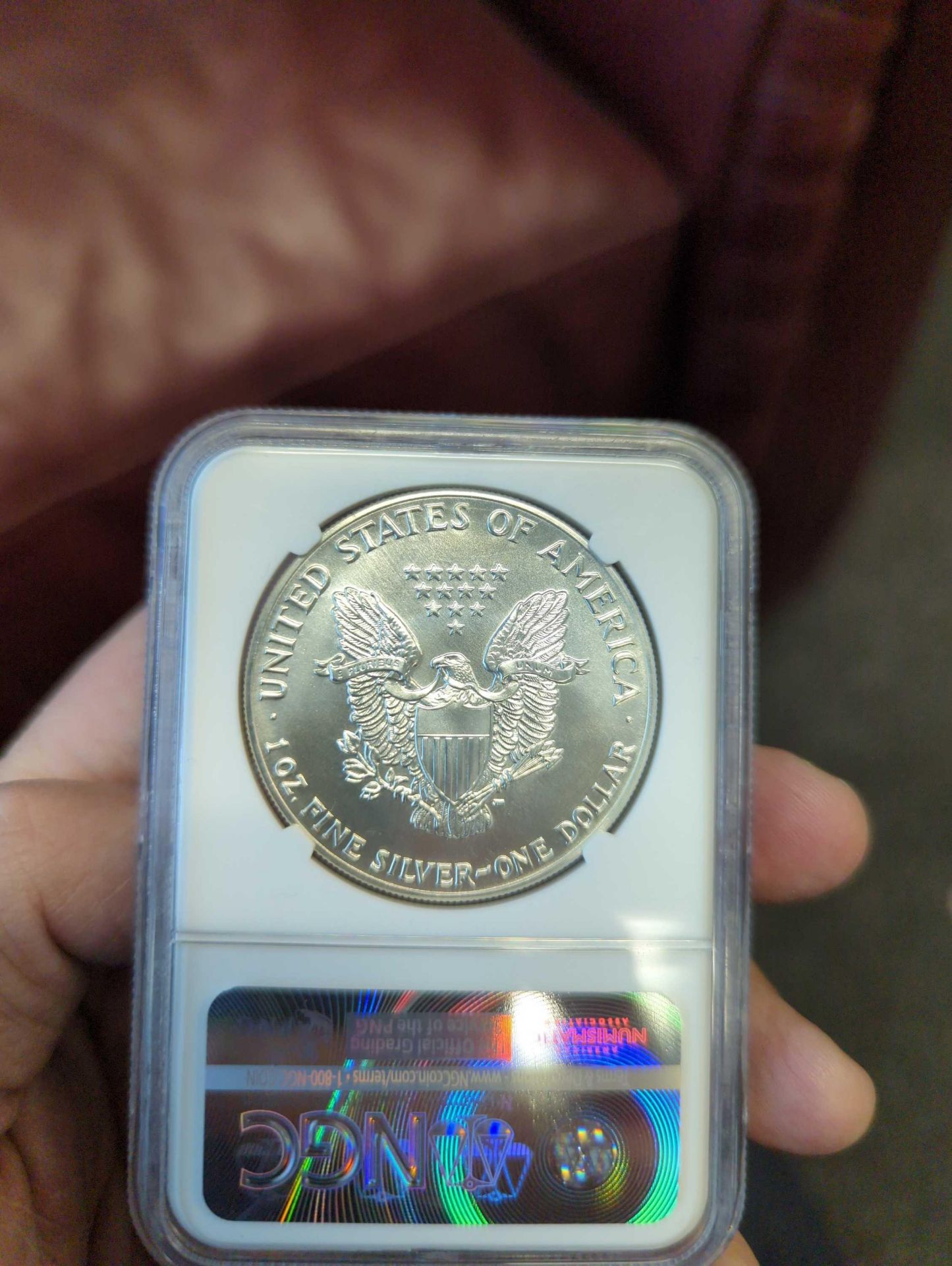 1987 Graded Silver Eagle - Image 3 of 3