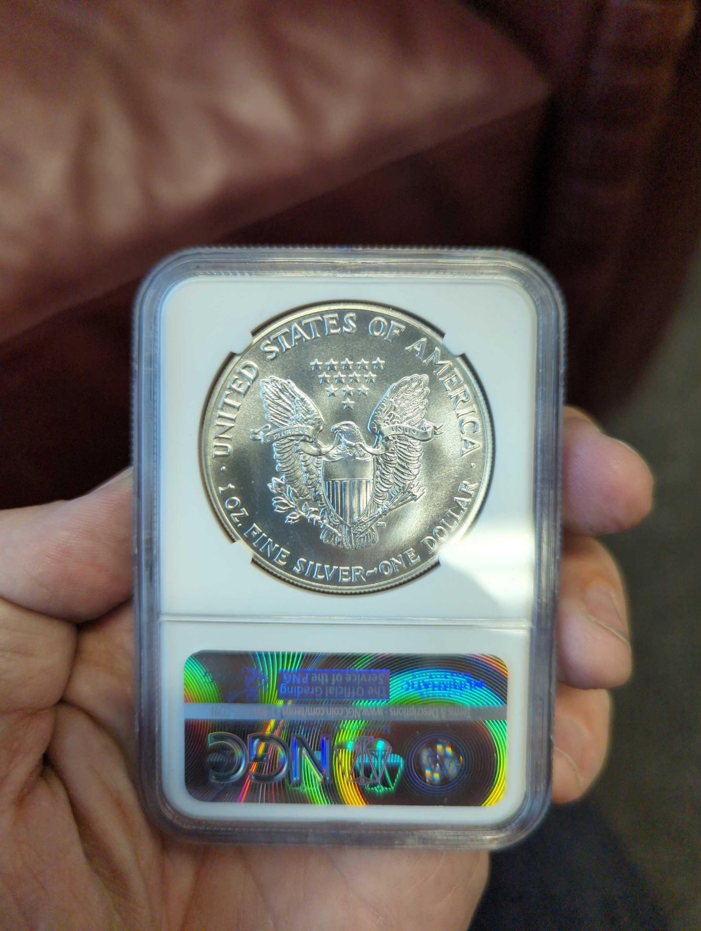 1987 Graded Silver Eagle - Image 2 of 4