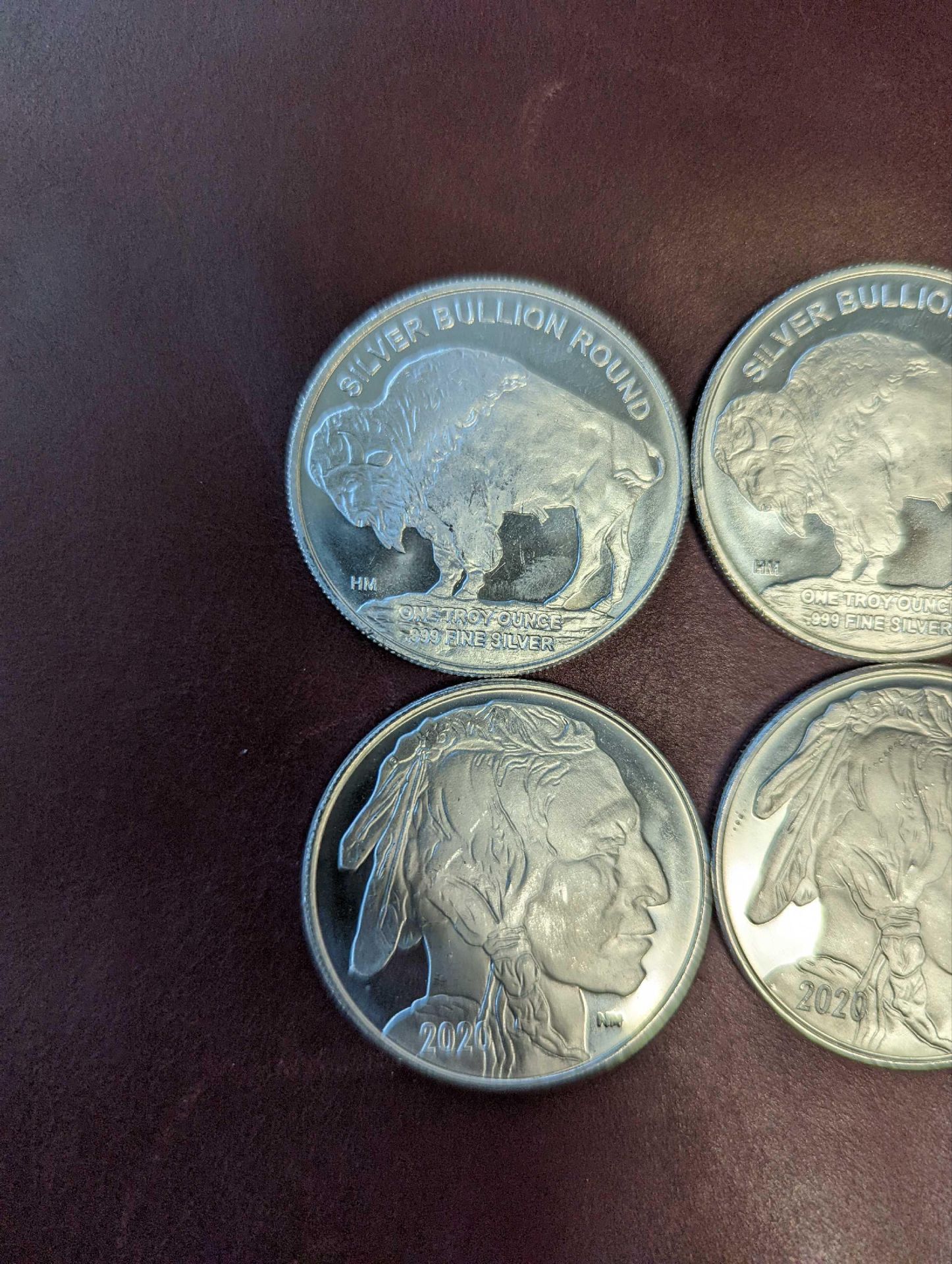 4 Indian Head Silver Rounds - Image 3 of 3