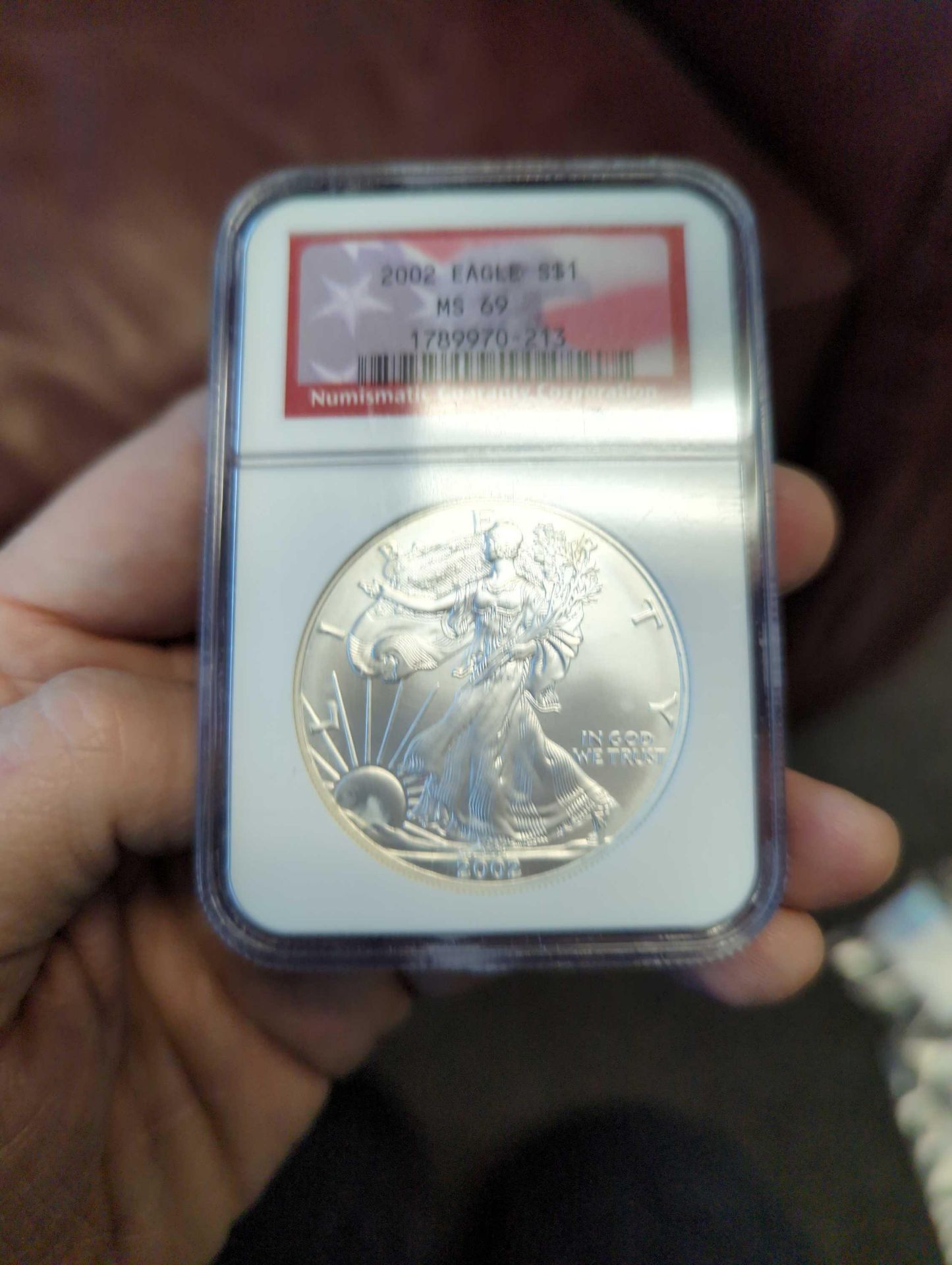 2002 Graded Silver Eagle - Image 2 of 3