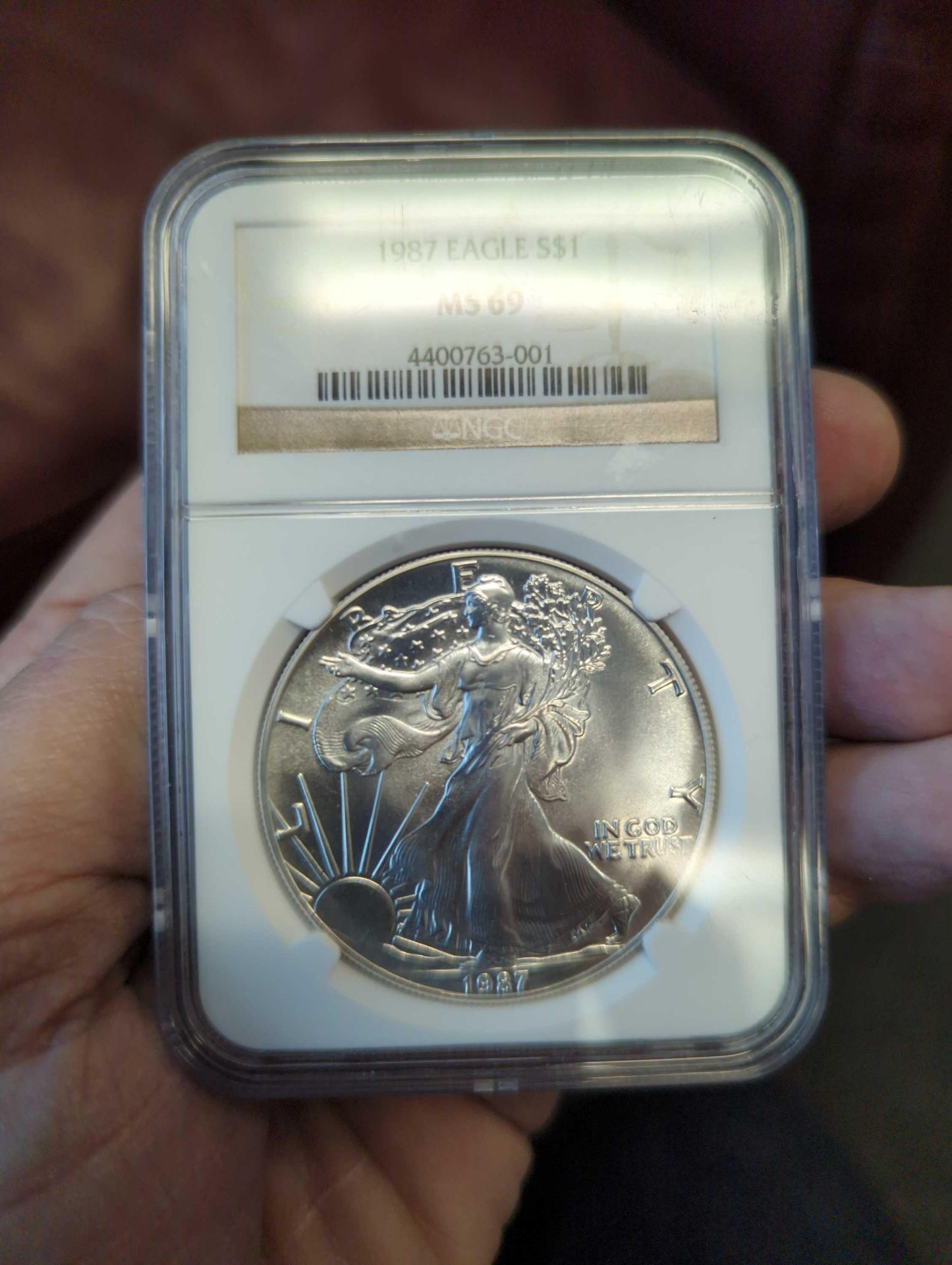 1987 Graded Silver Eagle - Image 4 of 4