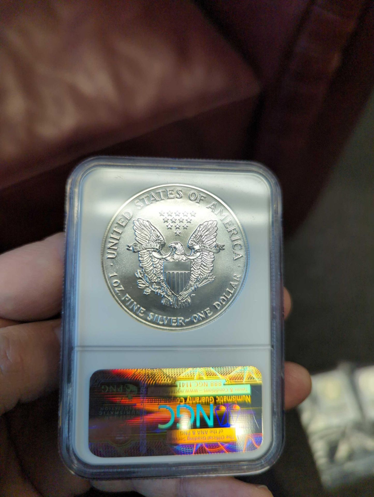 1990 Graded Silver Eagle - Image 3 of 3