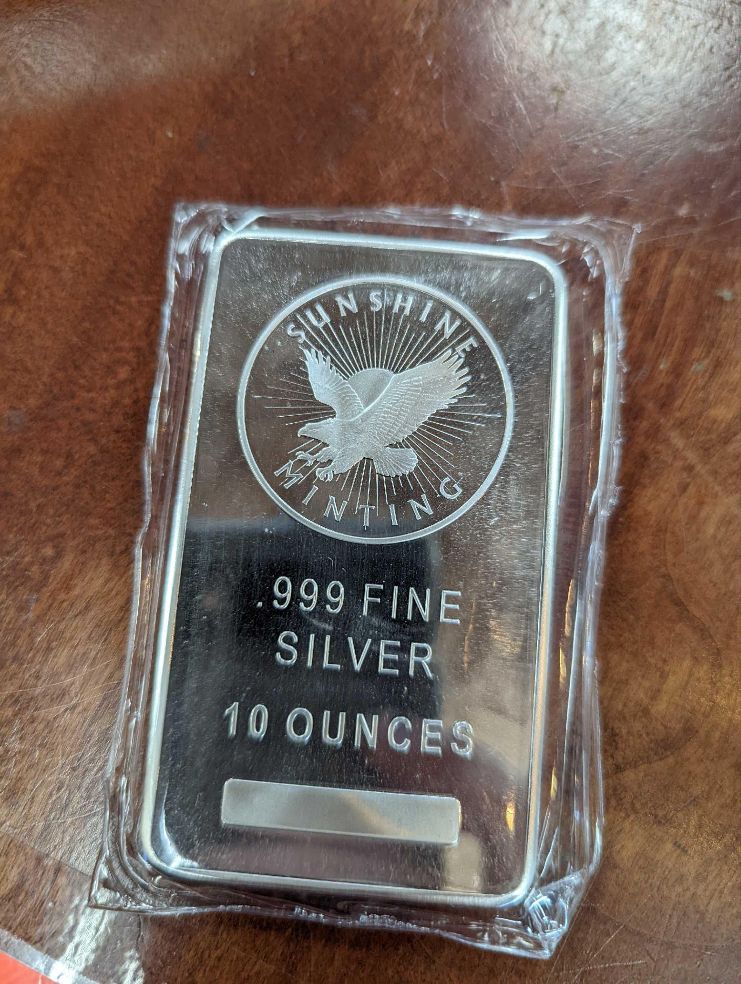 10 oz sunshine mint silver bar