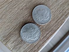 2 1885 Morgan Silver Dollars