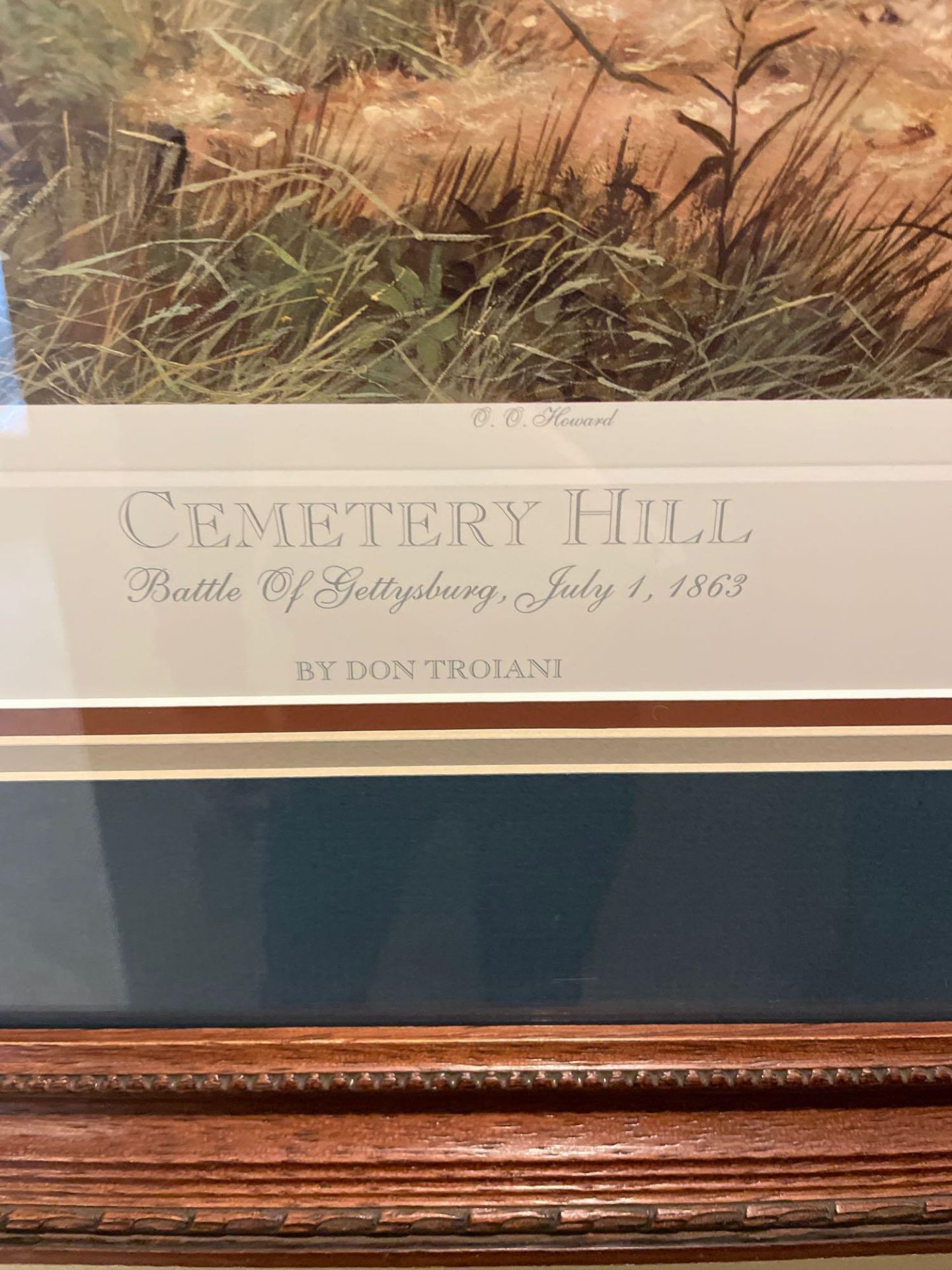 cemetery Hill art, print framed under glass by Don Troiani 825/1000 - Image 3 of 5
