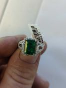 14KT Gold and Emerald diamond ring