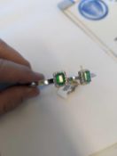 18KT Emerald and Diamond Bangle Bracelet