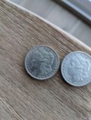 2 1890 Morgan Silver Dollars