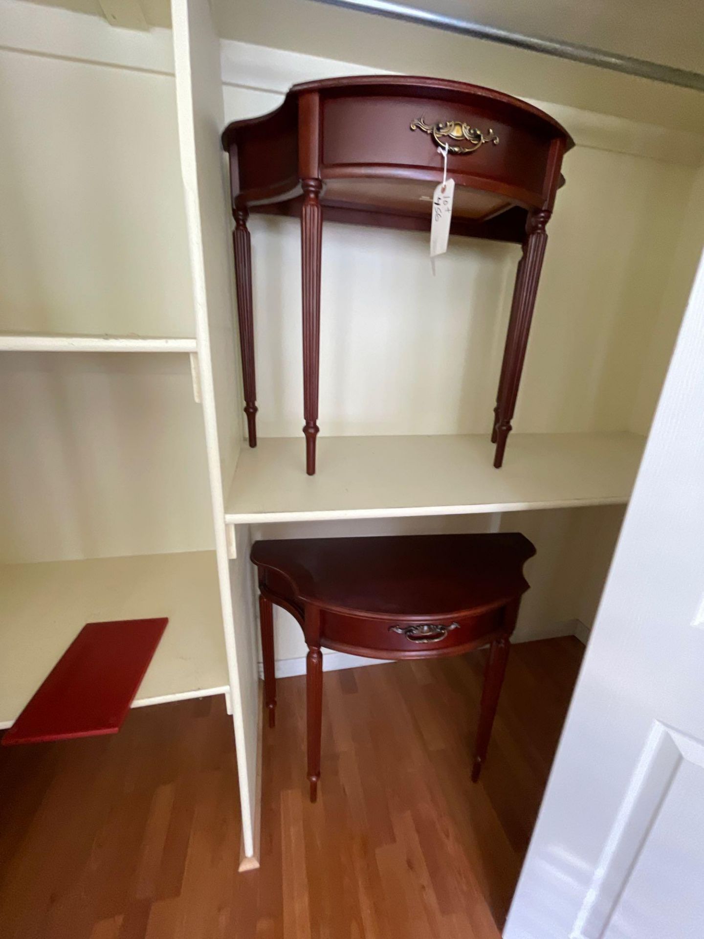 two Bombay side tables. single drawer