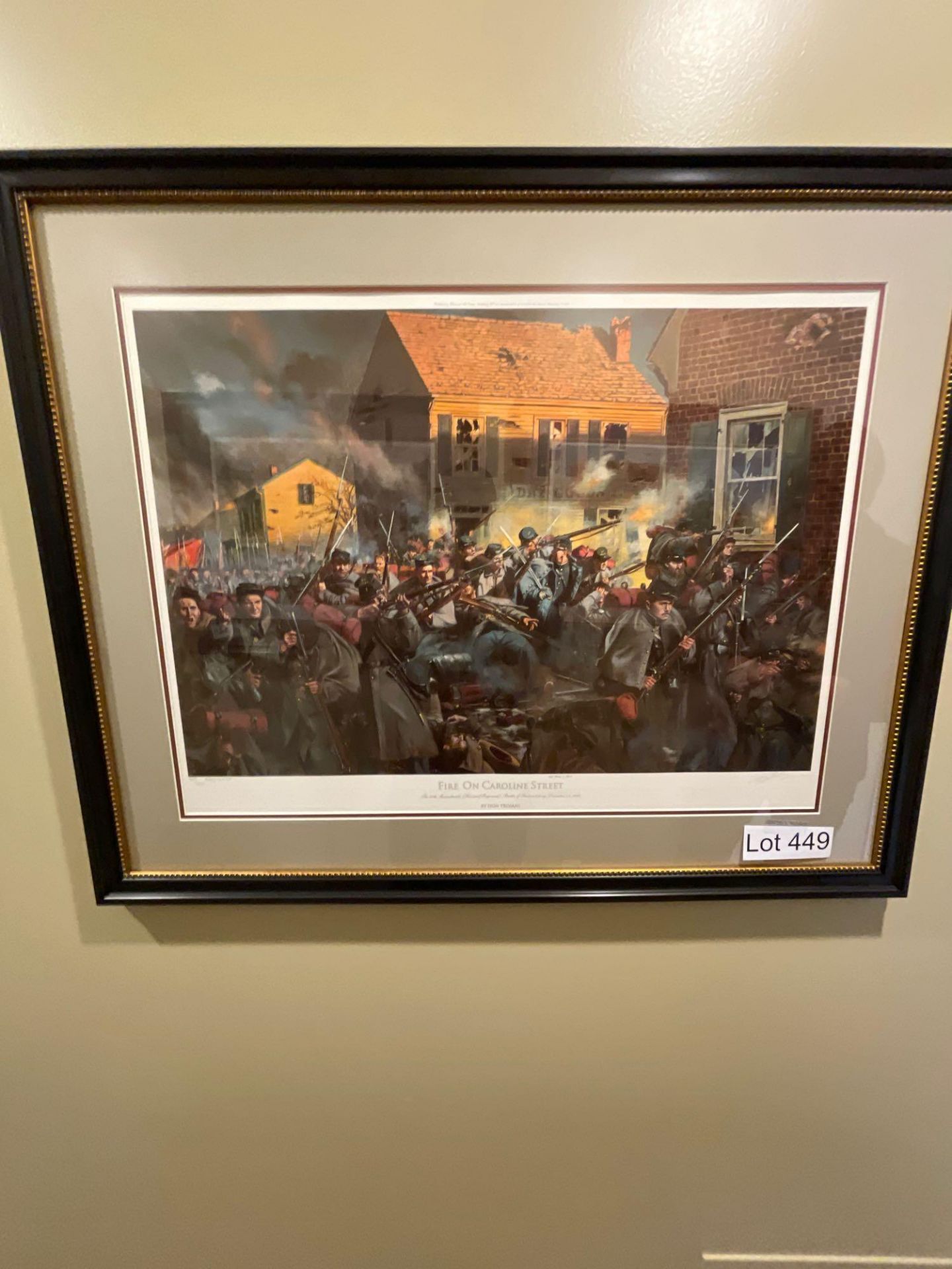 fire on Caroline Street, print signed framed under glass by Don Troiani 407/1300