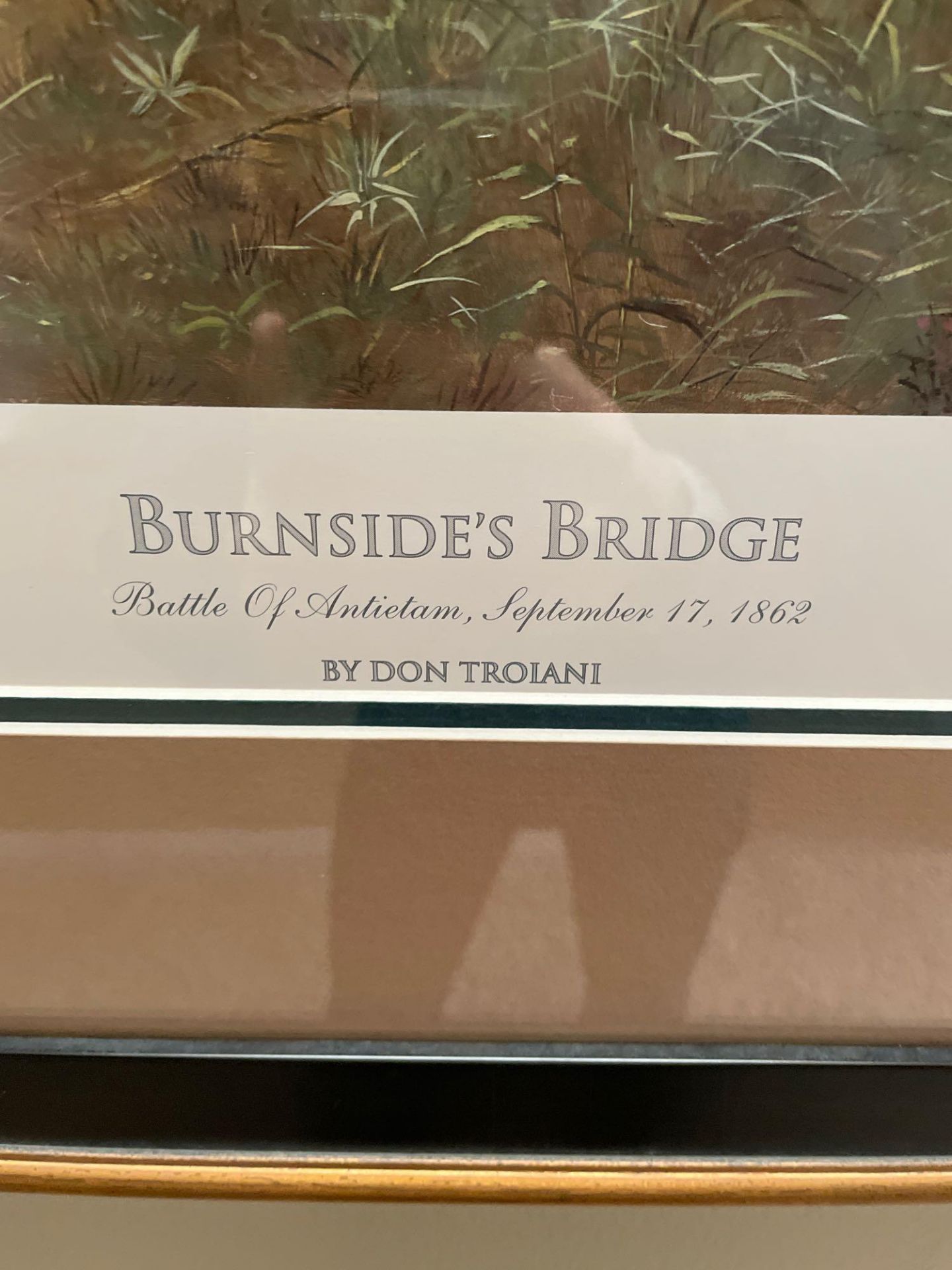 burnside bridge Artwork, print framed under glass by Don Troiani 755/1500 - Image 2 of 4