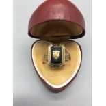 1948 American 10k gold college ring.