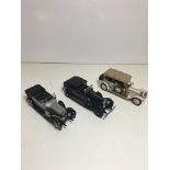 Three Franklin mint fine detail model Rolls Royce