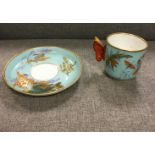 Tiffany & Royal Worcester cabinet cup and saucer,