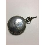 19th C Turkish market silver pocket watch.