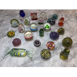 Qty of paperweights to inc Caithness etc.in aid of