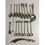HM Silver spoons, coins spoons, Napoleon finialled