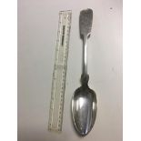 German .800 silver large basting spoon signed J Sc