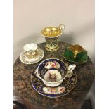 18th/19thC cabinet cup and saucer and later exampl
