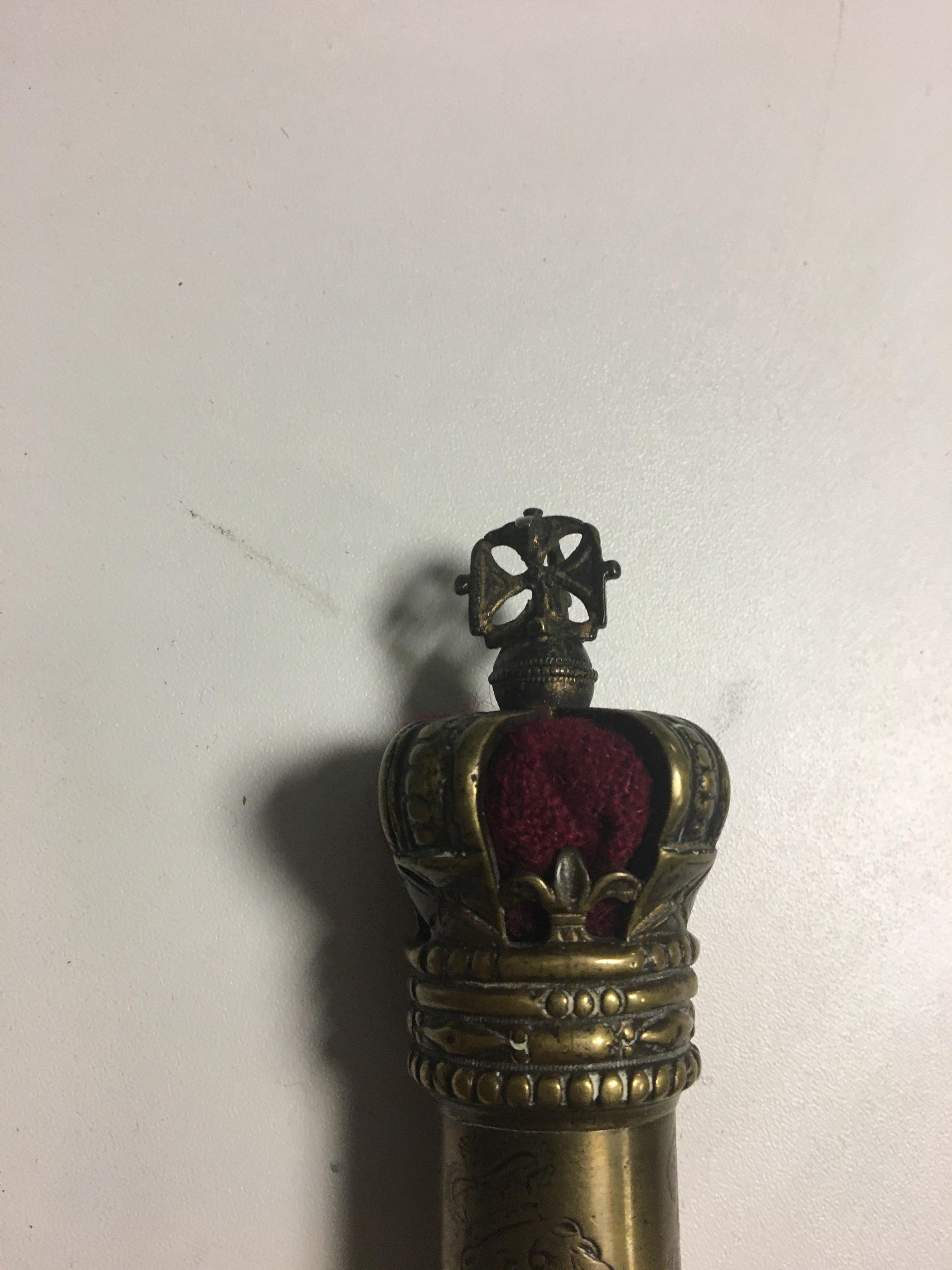 C1800 Crown topped tipstaff with royal Cipher and - Image 5 of 13