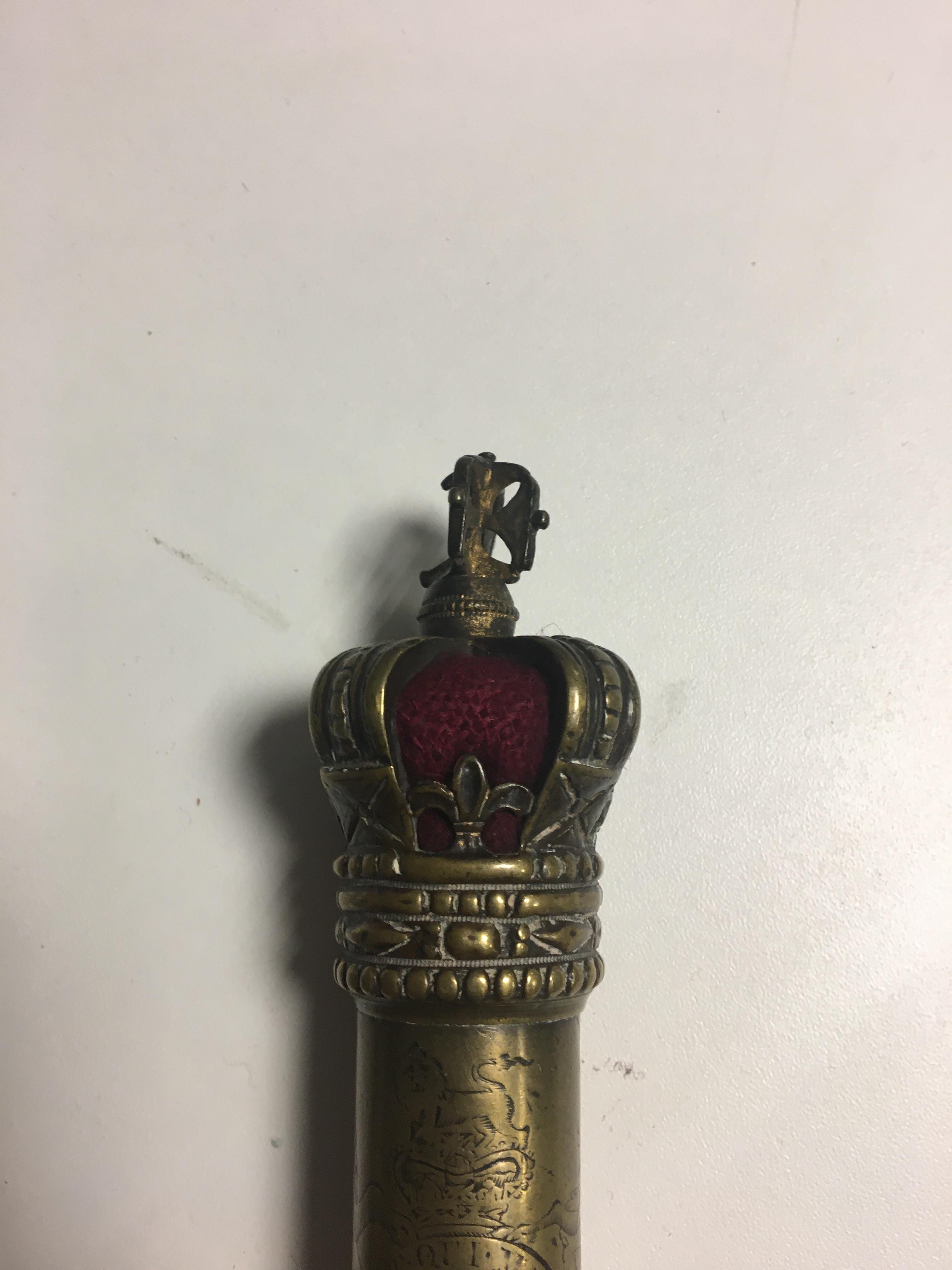 C1800 Crown topped tipstaff with royal Cipher and - Image 4 of 13