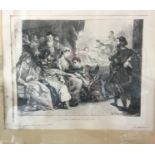 Hand signed E Delacroix lithograph"Voyez! ilL`empo